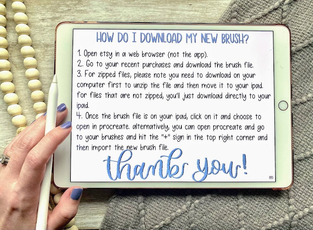 Cedar Procreate Calligraphy Brush | Instant Download