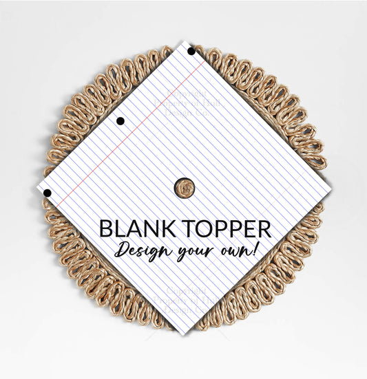 Blank Notebook Graduation Cap Topper