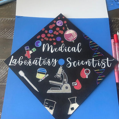 Blank Cardstock Graduation Cap Topper