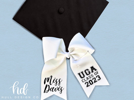 Custom Graduation Cap Bow | Custom Bow | Grad Cap Bow | Graduation Cap Bow | Monogrammed Bow | Graduation Accessories