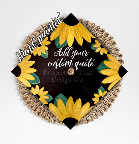 Hand-Painted Graduation Cap Topper