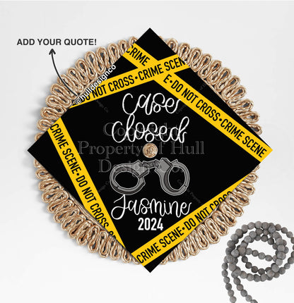 Custom "Criminal Justice" Graduation Cap Topper, Criminal Justice Graduation Cap, Grad Cap Custom, Custom Grad Cap, Criminal Justice Major