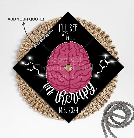 Custom "Dopamine Rush" Graduation Cap Topper, Psychology Graduation Cap, Graduation Cap Custom, Custom Graduation Cap, Psych Major