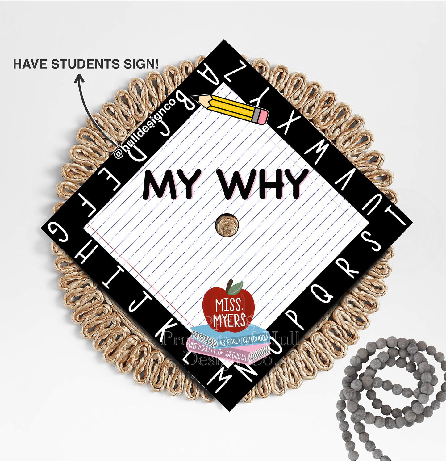 Custom "My Why" Graduation Cap Topper, Teacher Graduation Cap, Grad Cap Custom, Custom Grad Cap for Teachers, Teacher Cap Topper