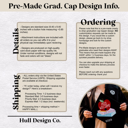 "Summer Bouquet" Healthcare Graduation Cap Topper