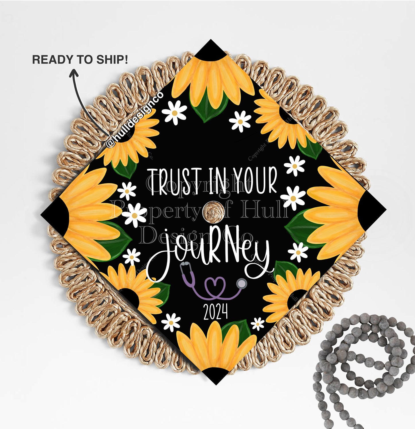 "Trust in Your Journey" Nursing Graduation Cap Topper