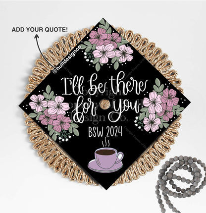 Custom "There for You" Graduation Cap Topper, Nursing Graduation Cap, Graduation Cap Custom, Graduation Cap Topper, Nurse Graduation