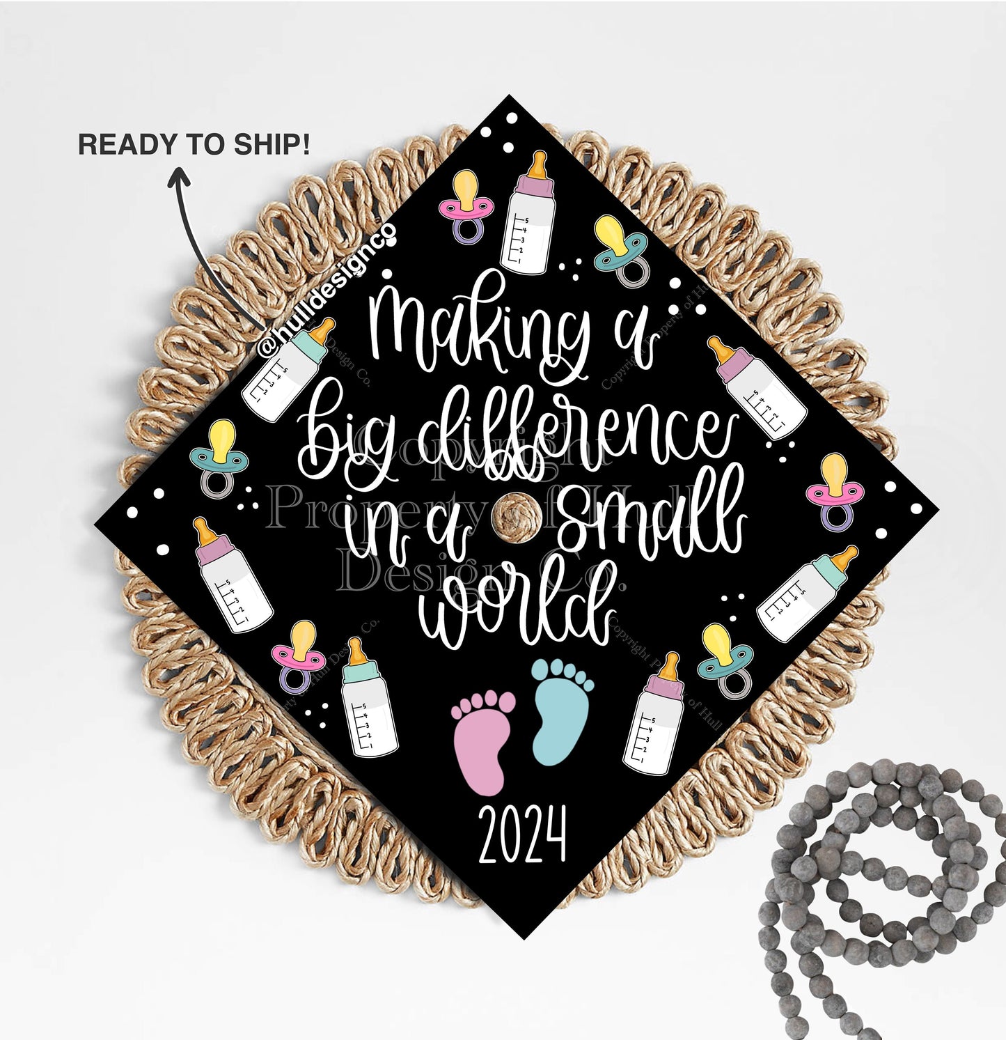 "Baby Nurse" Graduation Cap Topper