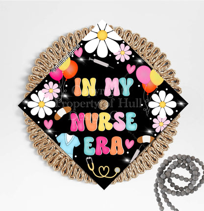 "Groovy Nurse" Graduation Cap Topper