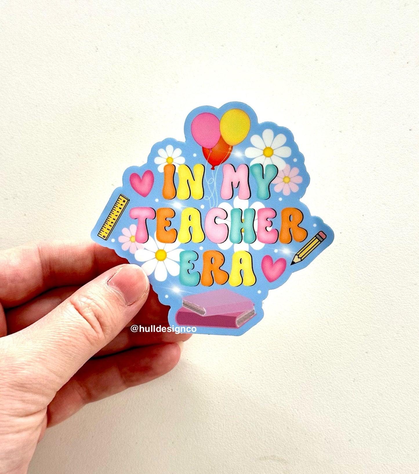 Gift Pack: Teacher Era Sticker, Button, and Keychain (Tassel Color Varies)