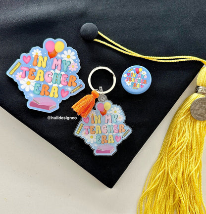 Custom "Groovy Teacher" Graduation Cap Topper