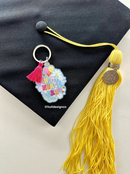 2.25 x 2.2 in. Nurse Era Keychain (Tassel Color Varies)