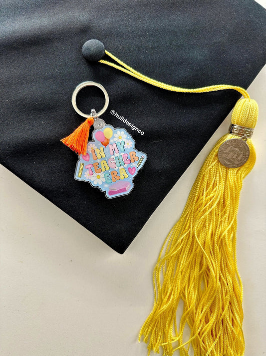 Teacher Era Keychain (Tassel Color Varies)