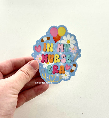 2.9 x 3 in. Waterproof Vinyl Nurse Era Sticker