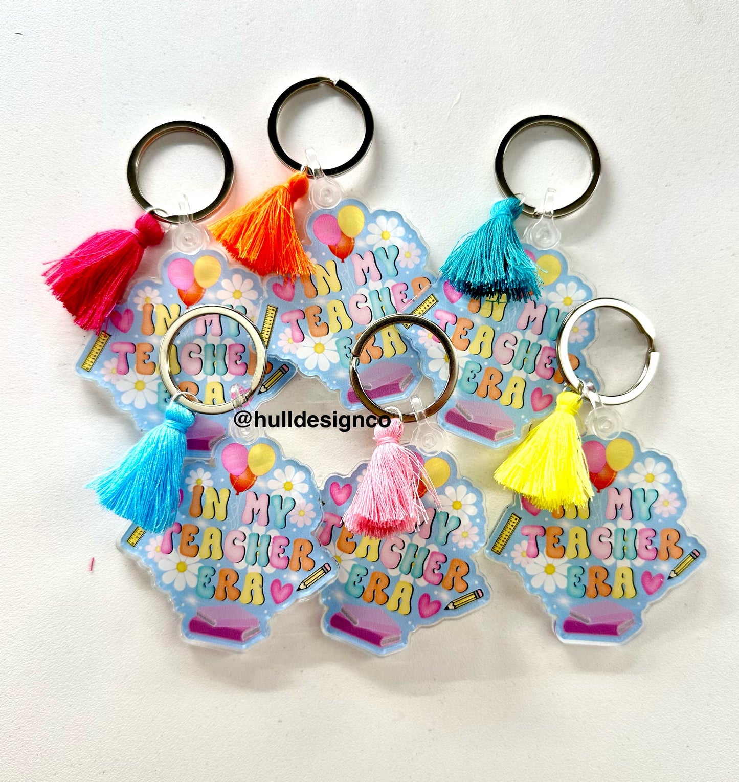 Teacher Era Keychain (Tassel Color Varies)