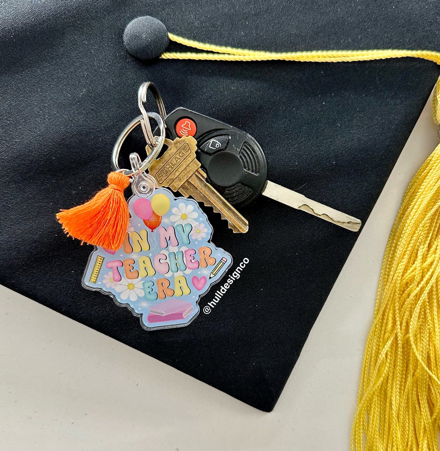 Teacher Era Keychain (Tassel Color Varies)
