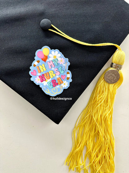 "Groovy Nurse" Graduation Cap Topper