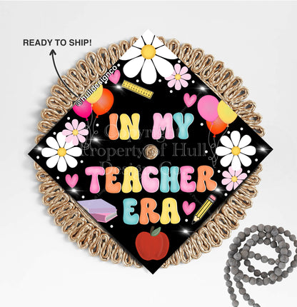 "Groovy Teacher" Graduation Cap Topper