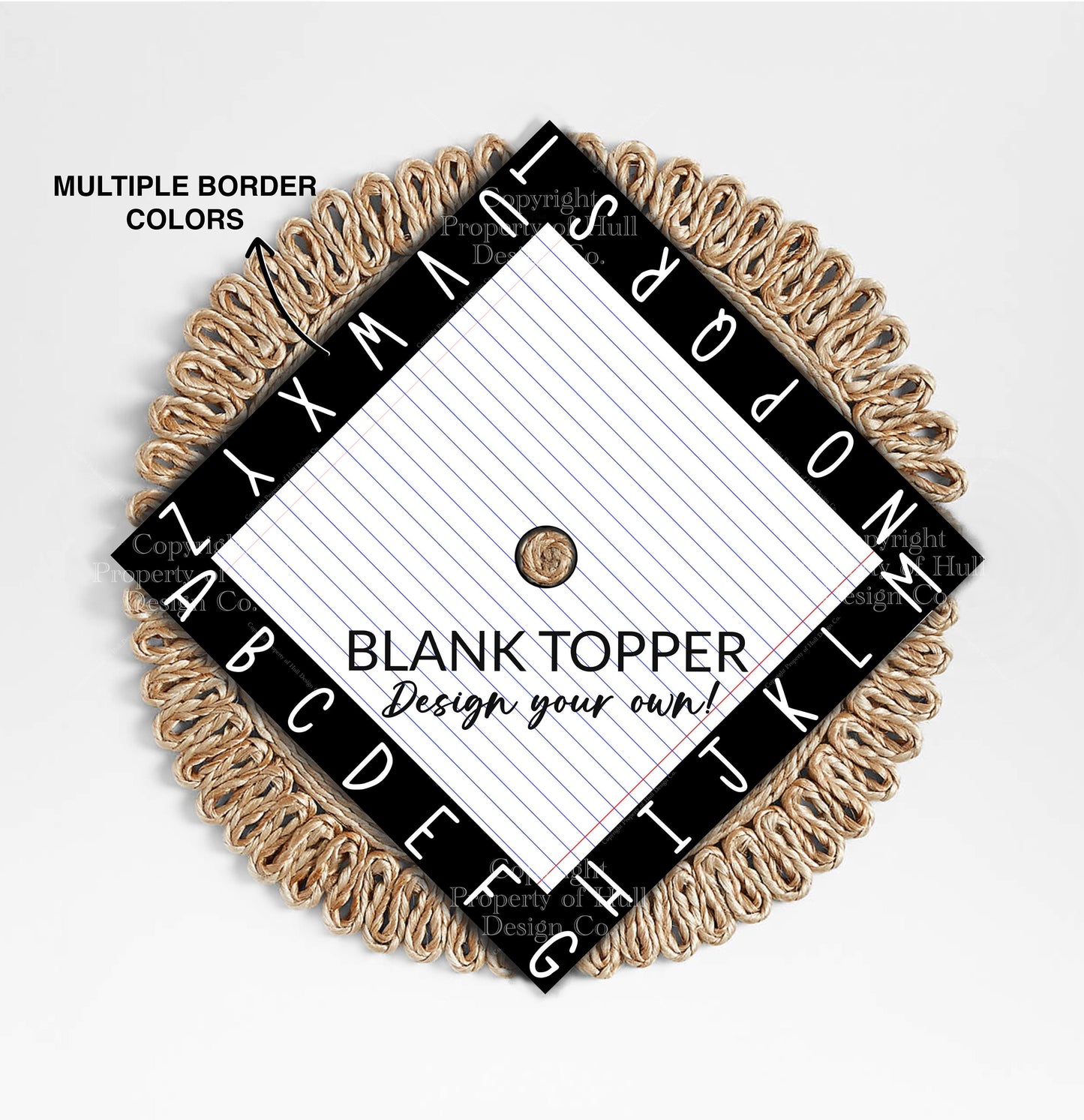 Printed Blank Teacher Graduation Cap Topper