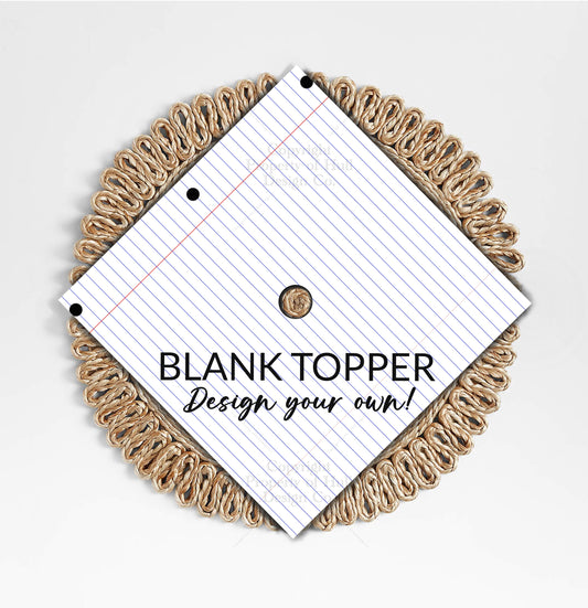Printed Blank Notebook Graduation Cap Topper