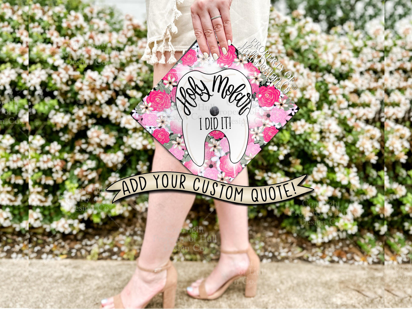 Custom "Holy Molar" Graduation Cap Topper, Dental Hygiene