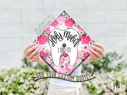 Custom "Holy Molar" Graduation Cap Topper, Dental Hygiene