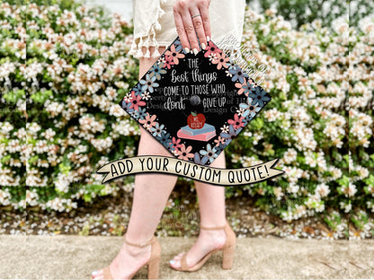 Custom "Delicate Daisies" Teacher Graduation Cap Topper