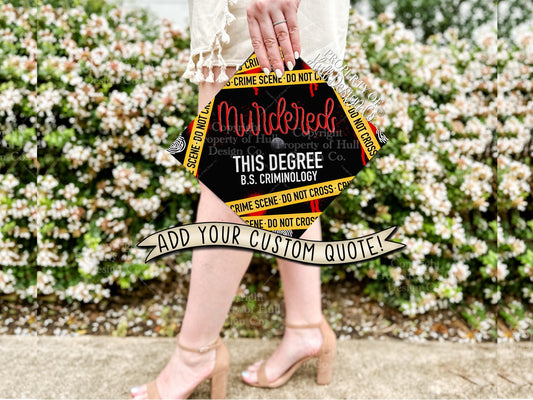 Custom "Crime Scene" Criminal Justice Graduation Cap Topper