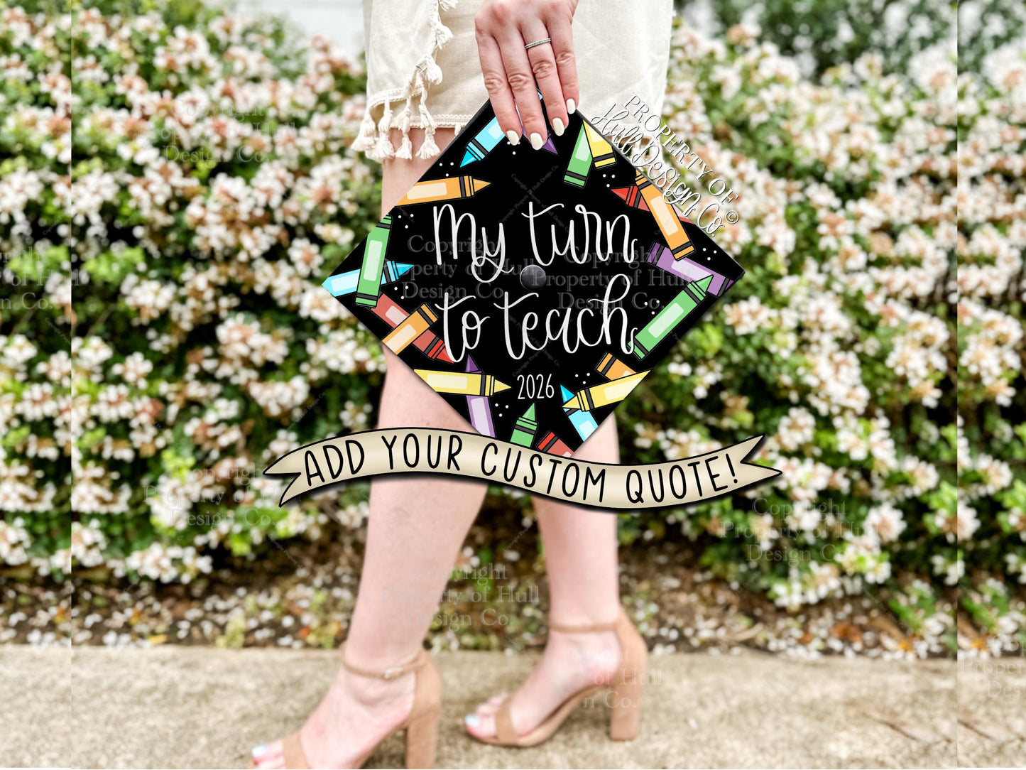 Custom "Creative Colors" Teacher Graduation Cap Topper
