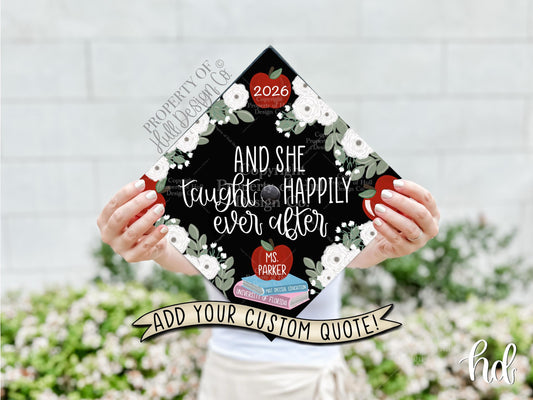 Custom "In Full Bloom" Teacher Graduation Cap Topper