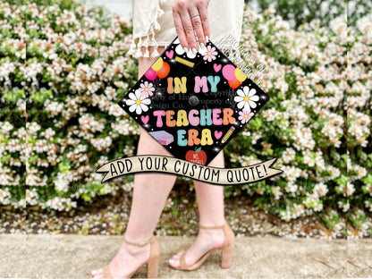 Custom "Groovy Teacher" Graduation Cap Topper