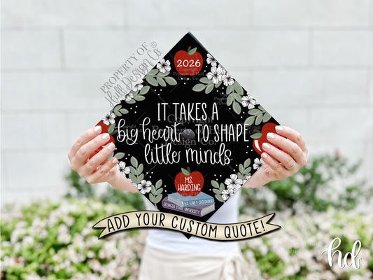 Custom "Apple Blossom Festival" Teacher Graduation Cap Topper