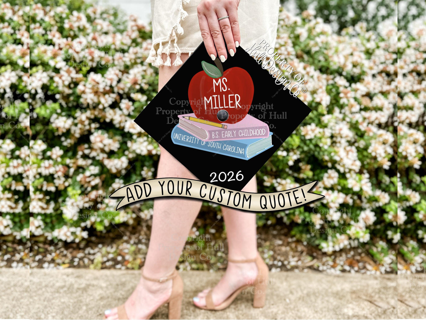 Custom "Time to Teach" Teacher Graduation Cap Topper