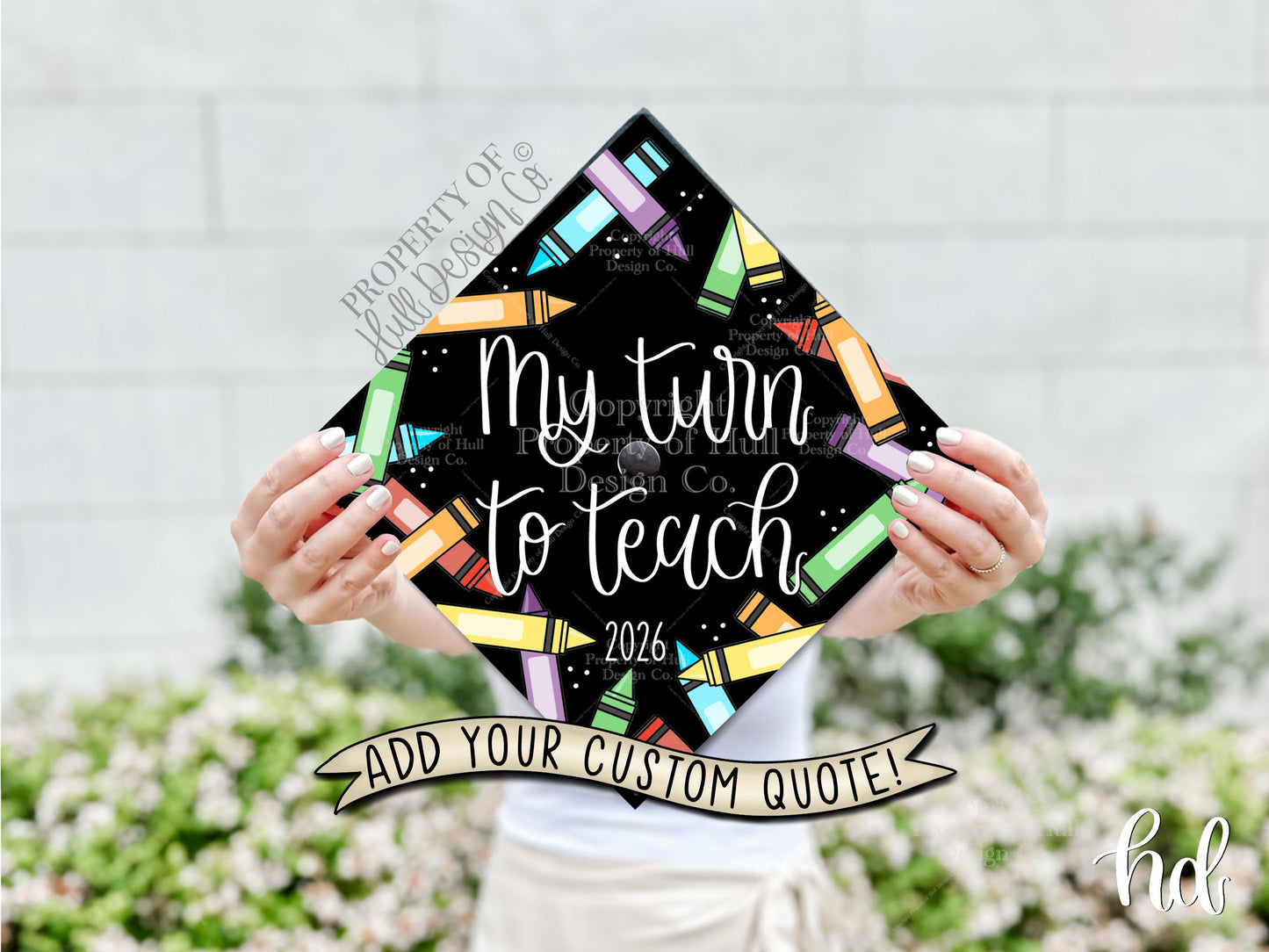 Custom "Creative Colors" Teacher Graduation Cap Topper