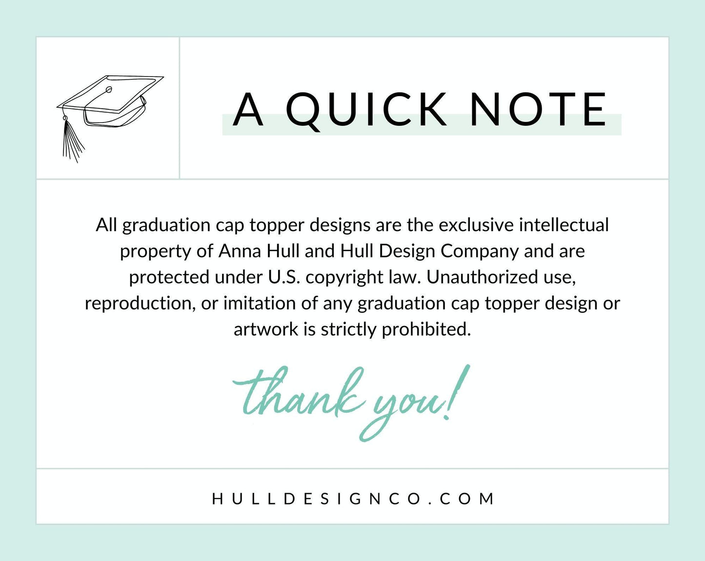Printed Blank Notebook Graduation Cap Topper