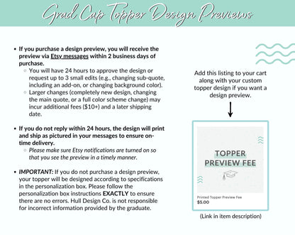 Custom "Social Worker" Graduation Cap Topper