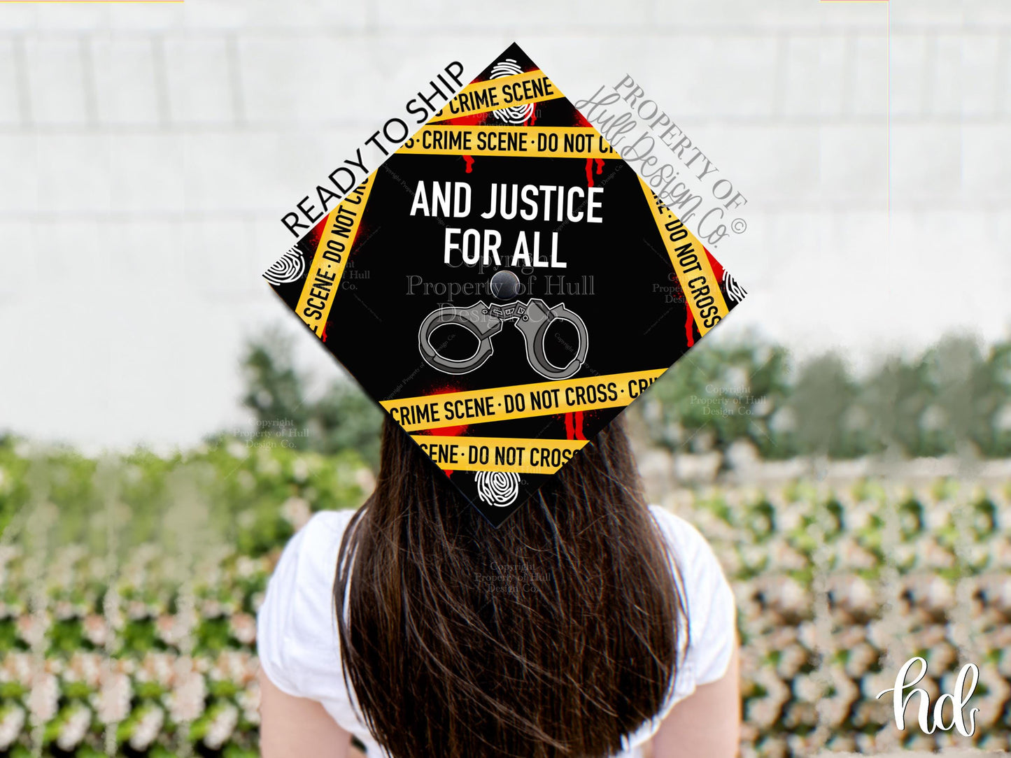 READY TO SHIP Criminal Justice Graduation Cap Topper