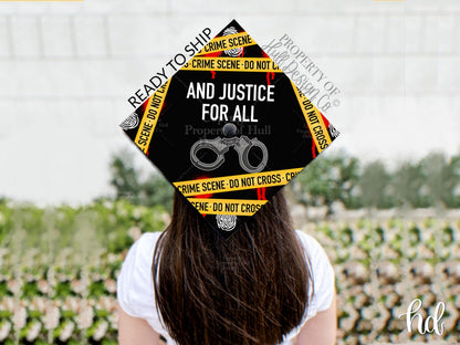 READY TO SHIP Criminal Justice Graduation Cap Topper