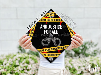 READY TO SHIP Criminal Justice Graduation Cap Topper